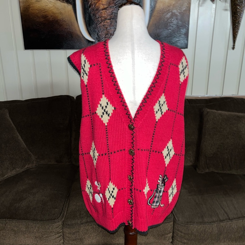 Belle Pointe Linkswear • Men’s • Golf • Knit •  Sweater • Vest • Large